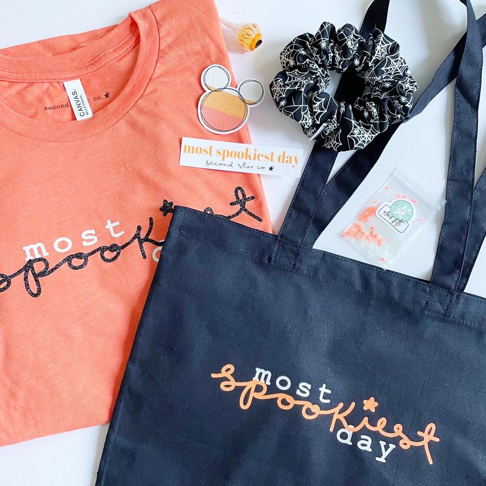 Ready To Ship Halloween Mystery Bundle! / Halloween Shirt / Halloween Scrunchie / Halloween Tote Bag / Disney Halloween / Halloween Sticker Teesummer