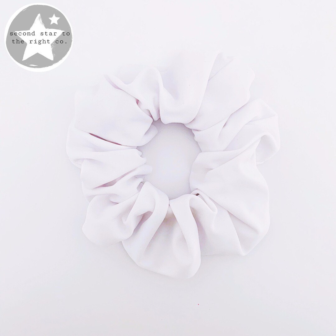 White SWIM Scrunchie / Waterproof Scrunchie /water Scrunchie Etsy