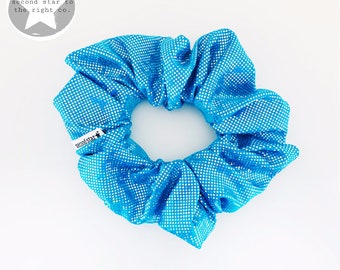 Pool Party SWIM Scrunchie / Bright Blue Swim Scrunchie / Blue Sparkle Waterproof Scrunchie / Water Pool Scrunchie / Tropical Beach Scrunchie