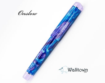 Spandex with Amethyst Pearl | Onslow Model | #6 Jowo | Handmade Fountain Pen