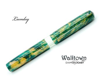 Shamrock DiamondCast | Ink Window | Lumley Model | #6 Jowo Nib | Handmade Fountain Pen