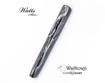 Deep Dark Galaxy DiamondCast Silver Series | Watts Slim Model | #6 Jowo Nib | Handmade Fountain Pen