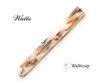 Dark Alabaster | Watts Model | #6 Jowo Nib | Handmade Fountain Pen