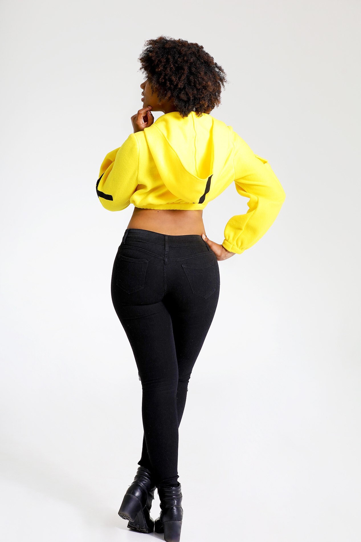 I Slay Cropped Hoddie, Womens Hoodie, Womens Crop Top, Womens Yellow ...