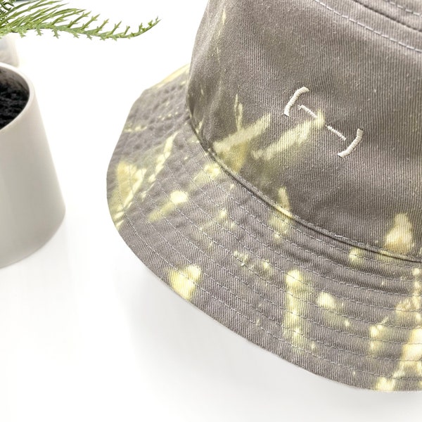 Computer Graphics, light  Gray Bucket Hat, Bleached hat, Tie-Dye hat, Fall Bucket Hat, Women’s hat, Mens hat, Acid washed hat, Emoji Hat