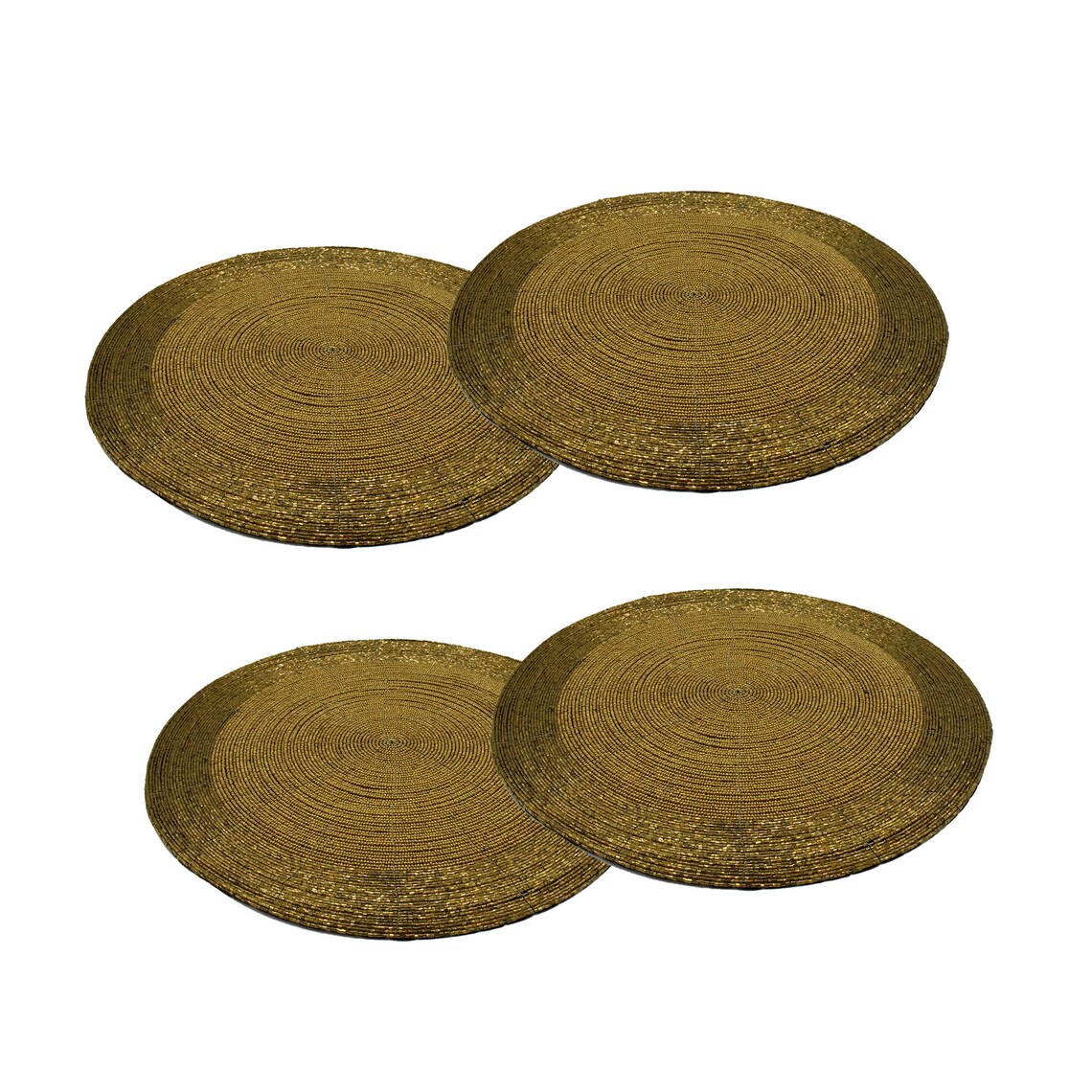 Antique Gold Table Mats Set of 4 Handmade Antique Golden Etsy