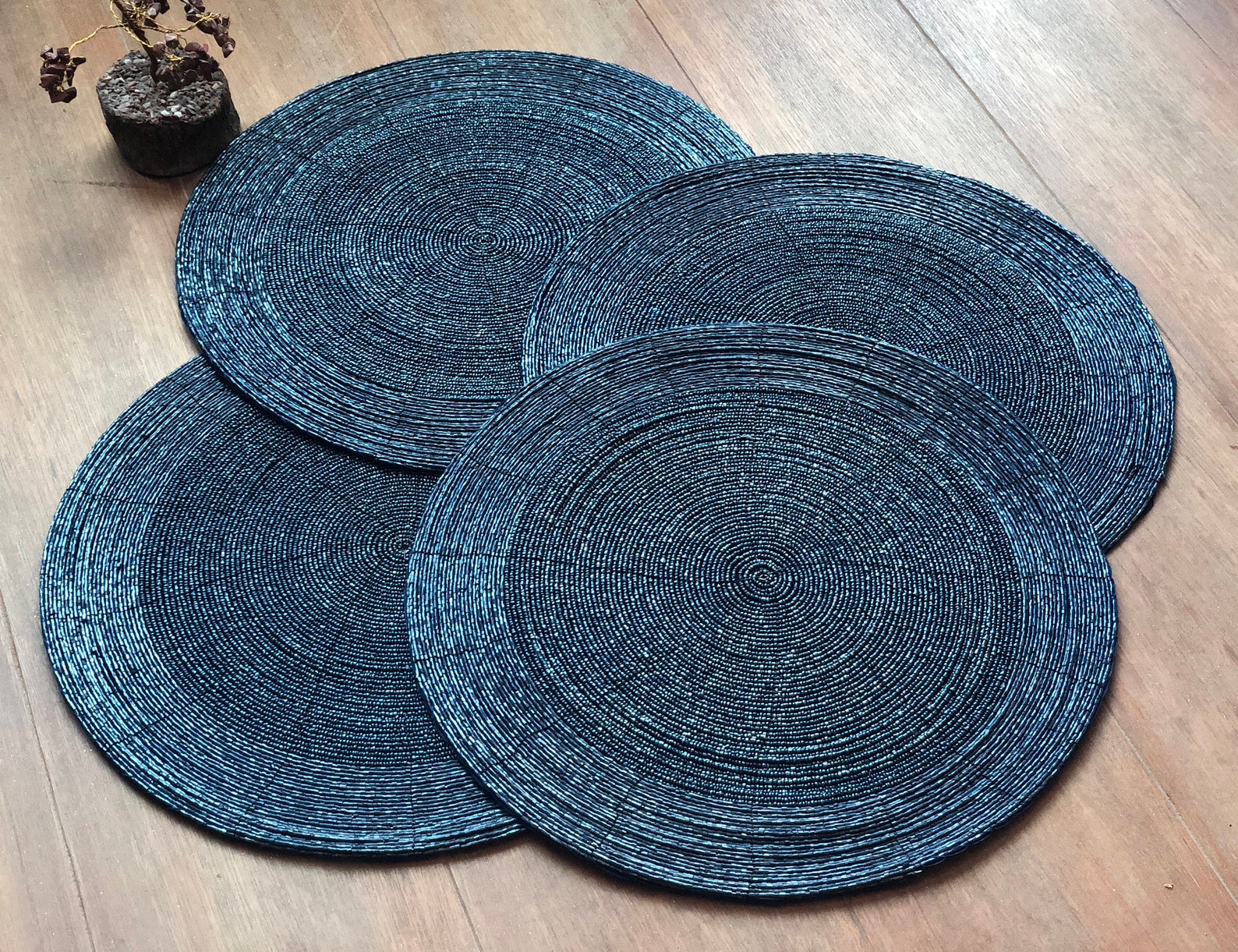 Handmade Beaded Charger Placemats Housewarming Gift Set Etsy