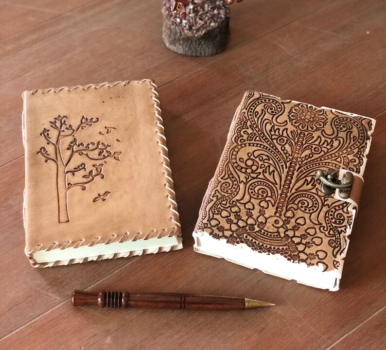 Master Piece Crafts Handmade Paper Leather Journal, , Handmade Journal, Writing Journal, 7x5 Inches Personal Journal, Gift for Writers, Ready to Ship