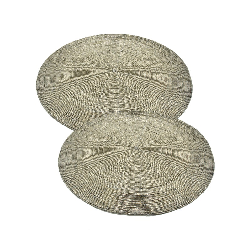 Handmade Beaded Charger Placemats Housewarming Gift Set Etsy