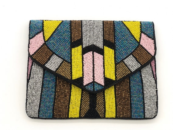Buy Handmade Beaded Multi Colored Evening Clutch Bag Modern Clutch Bag Party Bag Crossbody Bag Formal Occasions Bag Evening Event Clutches Online in India Etsy