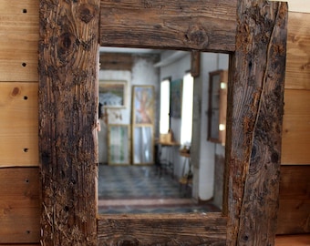 Série de miroirs forestiers en bois