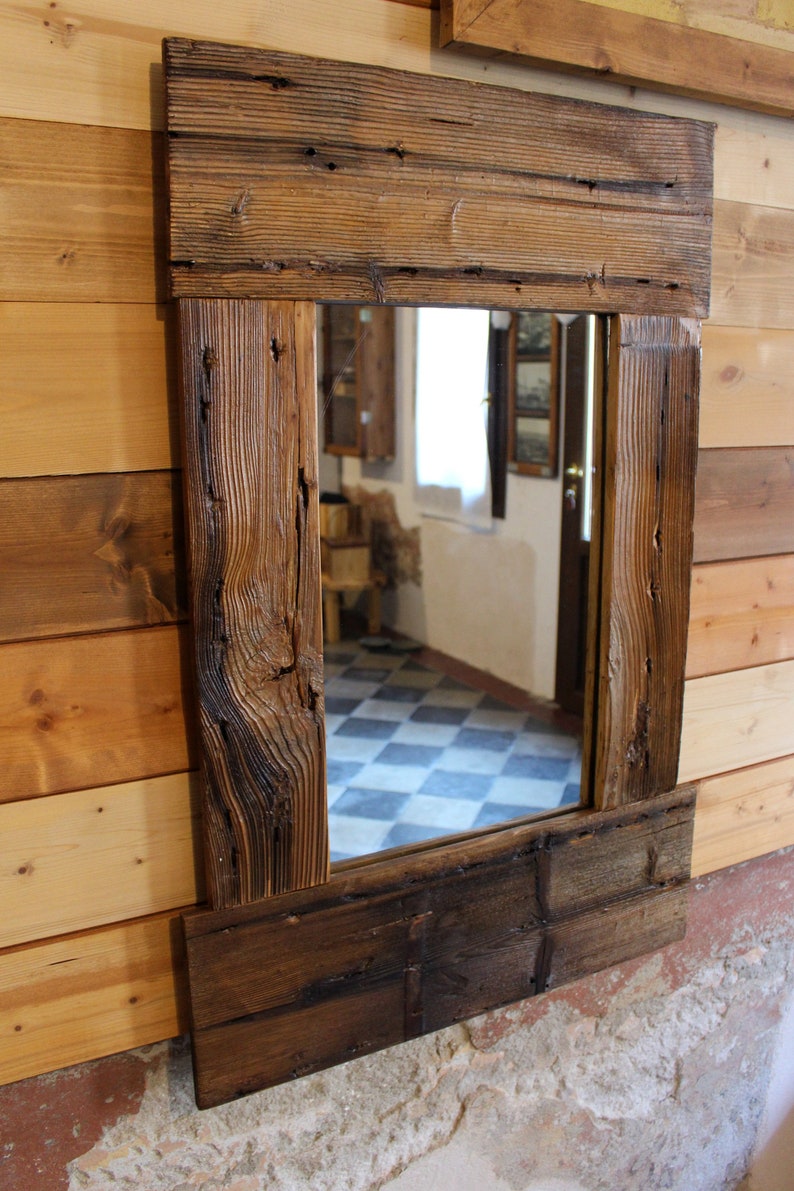 Miroir en bois brut image 4