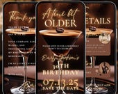 A tini bit older espresso martini girls night invite glam 21st birthday event video flyer cocktail soiree 30th 40th phone animated evite A39
