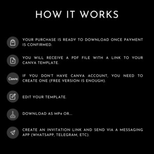 Self-Edit Video Party Invitte Editable Templates