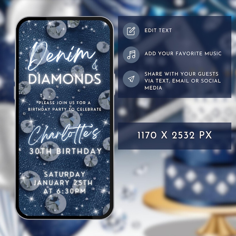 blue jeans animated invite glam evite