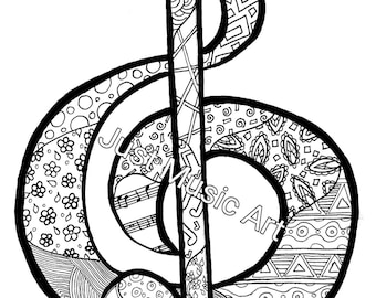 Music coloring page pdf jpeg