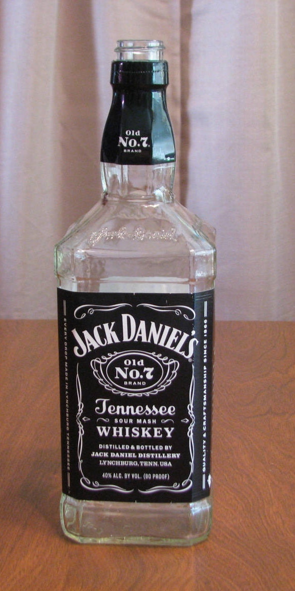 Jack Daniel S Whiskey Empty 1 Liter Bottle Bottle Crafts Liquor