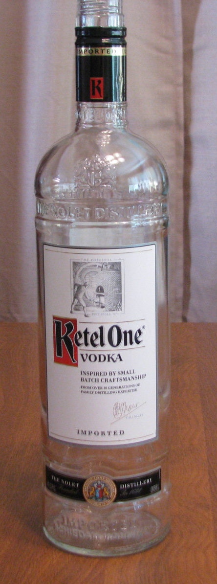 Ketel One Vodka Empty 1 Liter Bottle Bottle Crafts Liquor Bottle