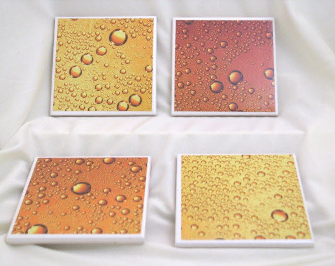Coasters for Drinks - Beer bubbles images - Handmade Coasters - Beer Lovers - Teachers gift - Coasters - Drink Coasters - Decoupage Coasters