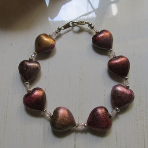 Pulseira de coração de cobre presente de aniversário, presente para ela, para mãe irmã, camadas, empilhável, presente para ela, boho, presente de aniversário, amor