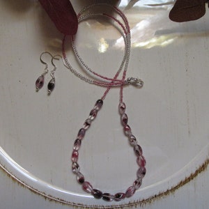Tchèque Mykonos Blackberry Ice collier et boucles d&#39;oreilles femmes, pièce d&#39;été, à la mode, perlé, chic, décontracté, cadeau pour elle
