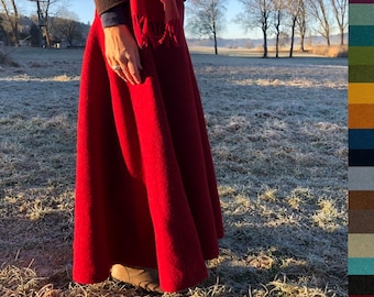 ERDENMUTTER - high-quality walk skirt made of merino walk or wool walk, a true dream for all winter wool fans, ideal for ceremonies and seminars