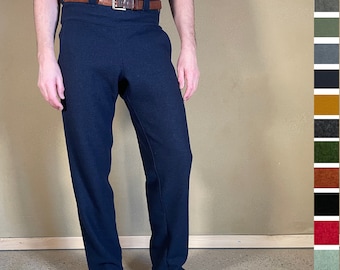 SUAVE - Elegante Merinowalkhose mit bequemem Bund ohne Reißverschluss, minimalistisch & zeitlos, alternative Herrenmode vom Feinsten