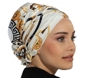 Women/'s Glitter Pre-Tied Flower Bandana Turban Scarves Hijab Chemo Cap Headcover