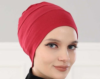 Strakke instant tulband muts, katoenen tulband baret voor dames, flexibele en strakke hoofddoek, tulband hoofdbedekking voor kankerpatiënten,B-35