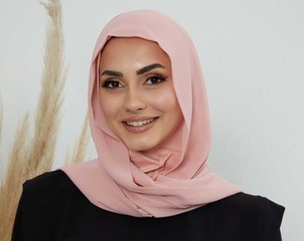 Foulard instantané en mousseline de soie pour femme avec bonnet en coton, bonnet turban en mousseline de soie, prêt-à-porter châle en mousseline de soie douce et hijab enveloppant instantané,PS-46