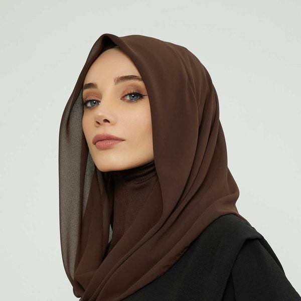 Instant Chiffon Shawl for Women With Cotton Bonnet Chiffon Turban Cap Head Wrap Instant Turban Scarf,PS-45