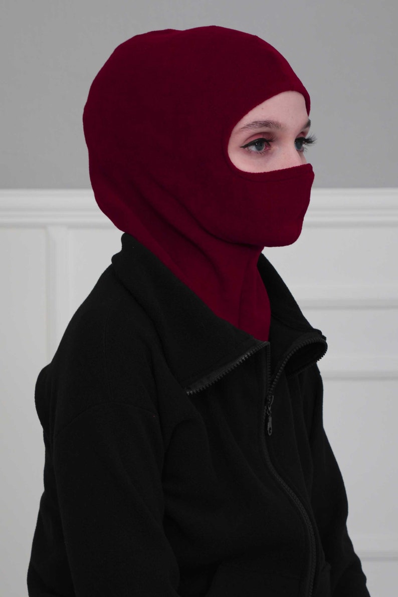 Instant Turban Fleece Lightweight Inner Bonnet Ninja Cap, Slip on Hijab, Balaclava Wind-Resistant Face Mask,TB-2P image 1