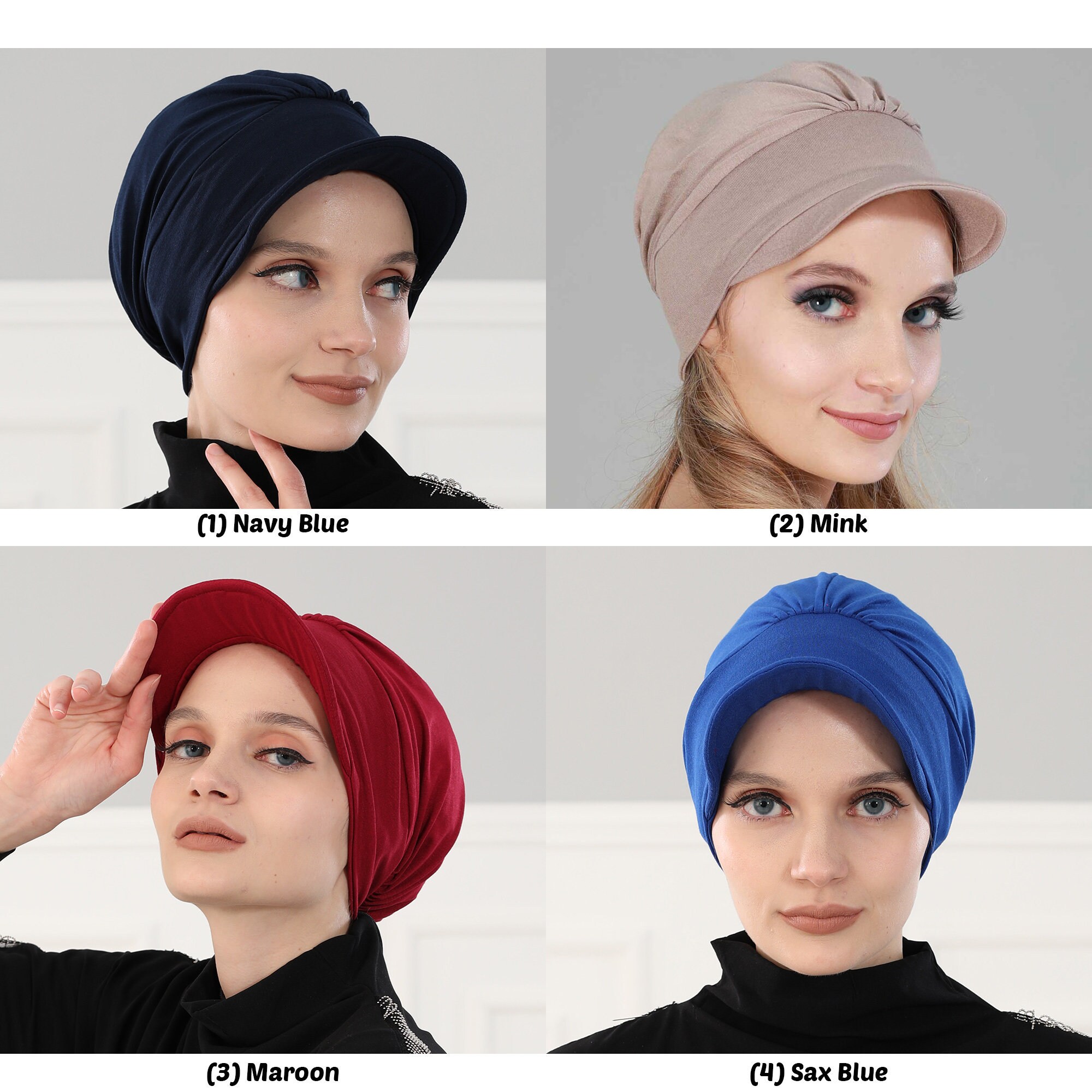 Instant Turban Cotton Bonnet-hat Scarf 