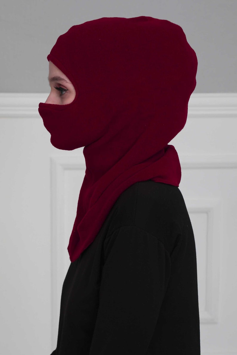 Instant Turban Fleece Lightweight Inner Bonnet Ninja Cap, Slip on Hijab, Balaclava Wind-Resistant Face Mask,TB-2P image 3
