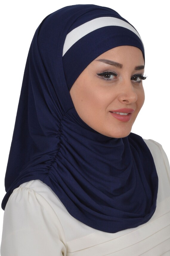 Jersey Shawl for Women Cotton Bonnet Modesty Turban Cap Wrap Instant Scarf