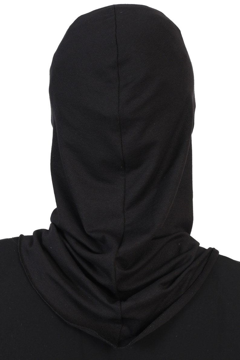 Instant Turban Cotton Lightweight Inner Bonnet Ninja Cap Balaclava Wind-Resistant Face Mask 3 Pack Black-Ivory-Mink TB-2-3ST-3 image 6