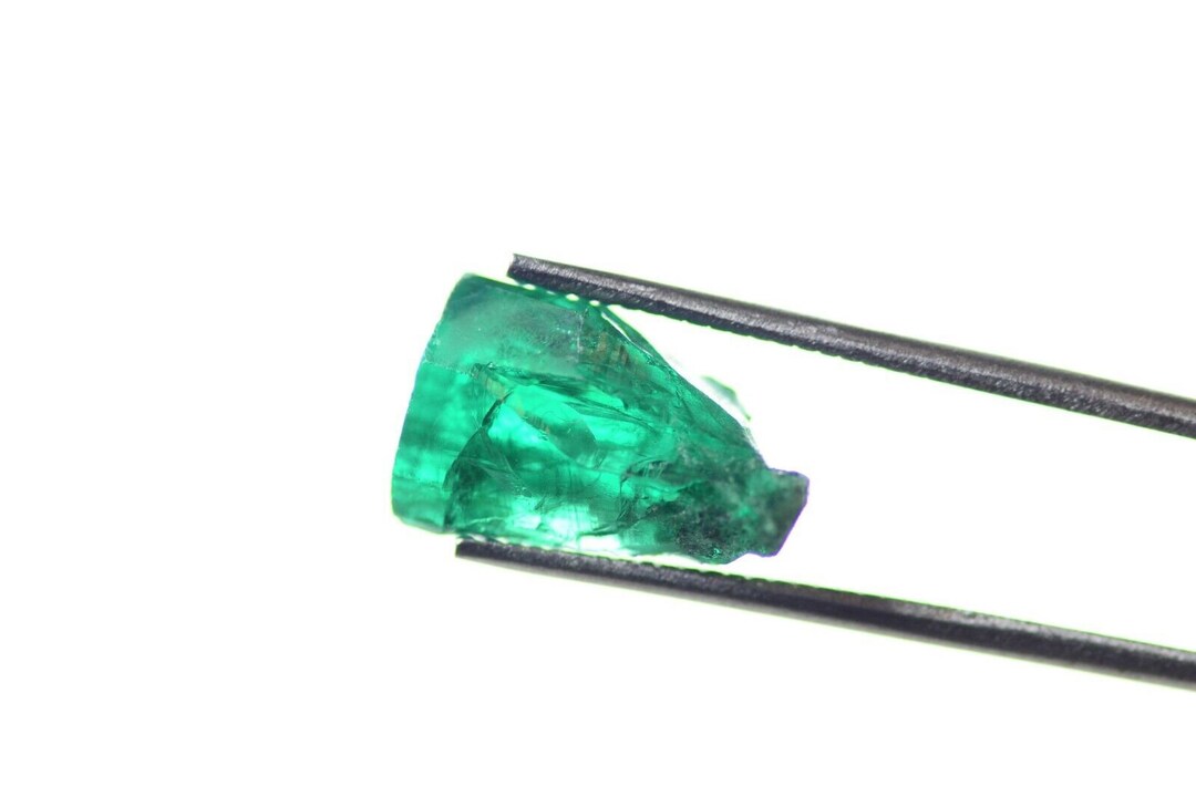 3.2ct Flux Emerald With Inclusions Lab Grown Faceting Rough Etsy
