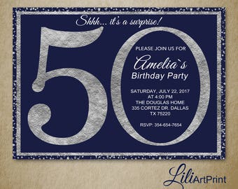 silver invitation etsy