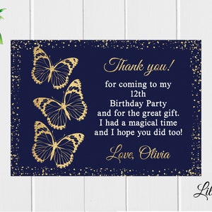 Butterfly Thanks Card, Butterflys Birthday, Butterflys Thank You Note, Butterflys, Digital file 43