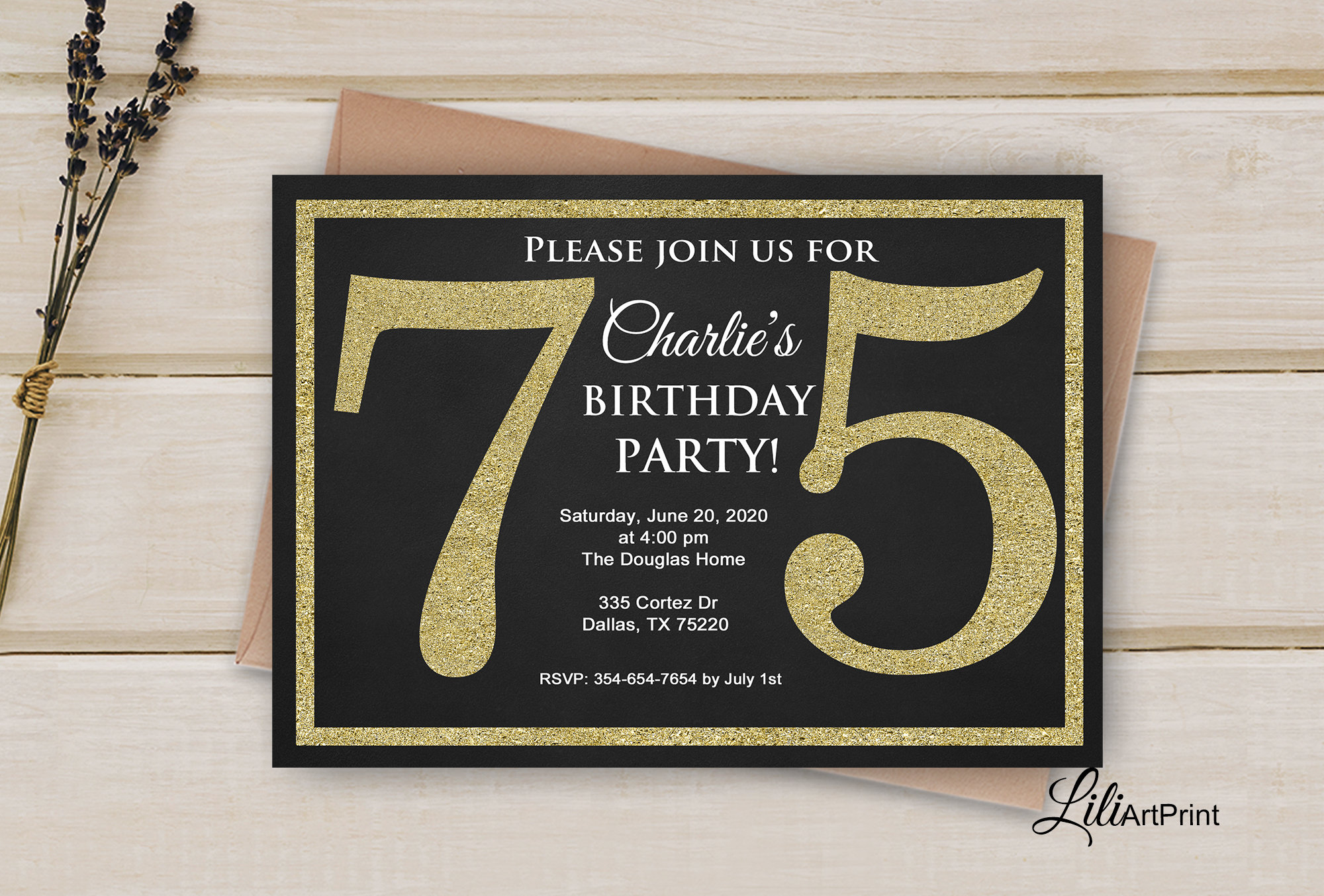 75 Text 75 Geburtstag Clipart Einladung Hochzeit