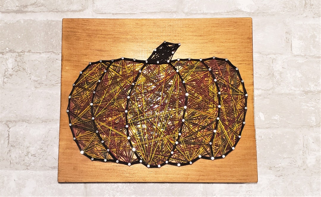 Pumpkin String Art Fall Wood Signs Hello Fall Autumn Sign - Etsy