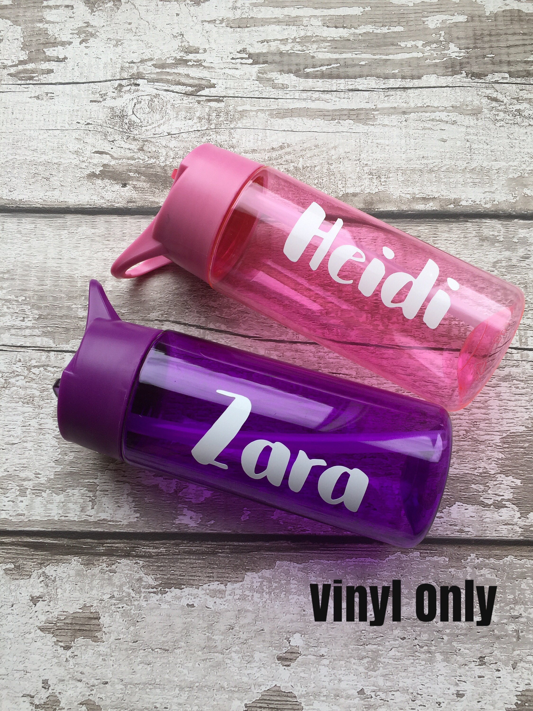 Personalised Name Water Bottle Vinyl Name Sticker Bottle Etsy
