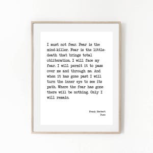 digital download printable book lovers gifts Frank Herbert Quotes Dune Quote Poster
