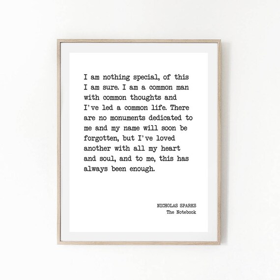 Everyone Has A Past Nicholas Sparks Book Page Quote Art Print 11x14 Unframed 