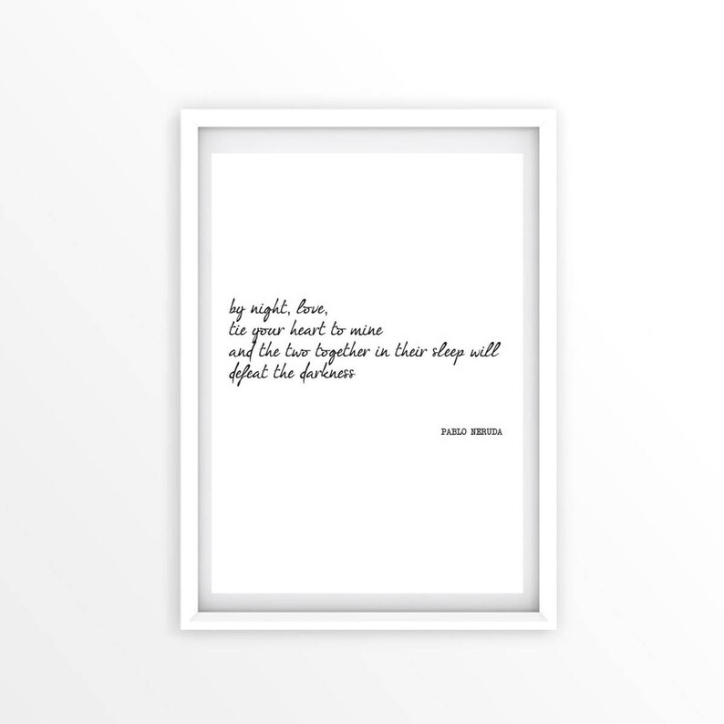 Printable NERUDA by Night Love Love Poem | Etsy