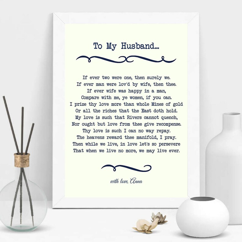 Personalized Wedding Vow To My Husband Wedding Etsy