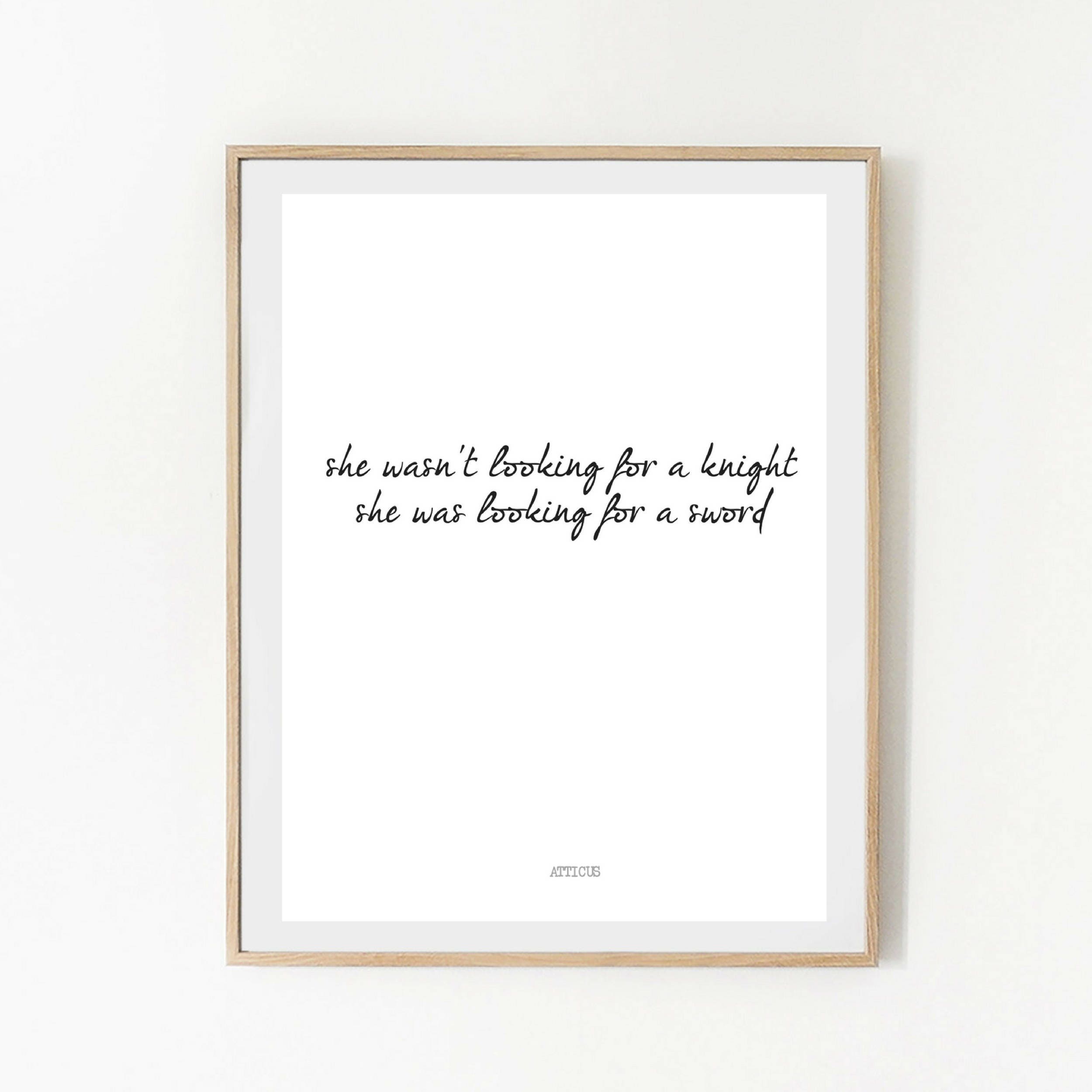 Printable Quote Atticus Poem She Wasn T Looking For A Etsy Printable Quote Atticus Poem She Wasn T Looking For A Etsy