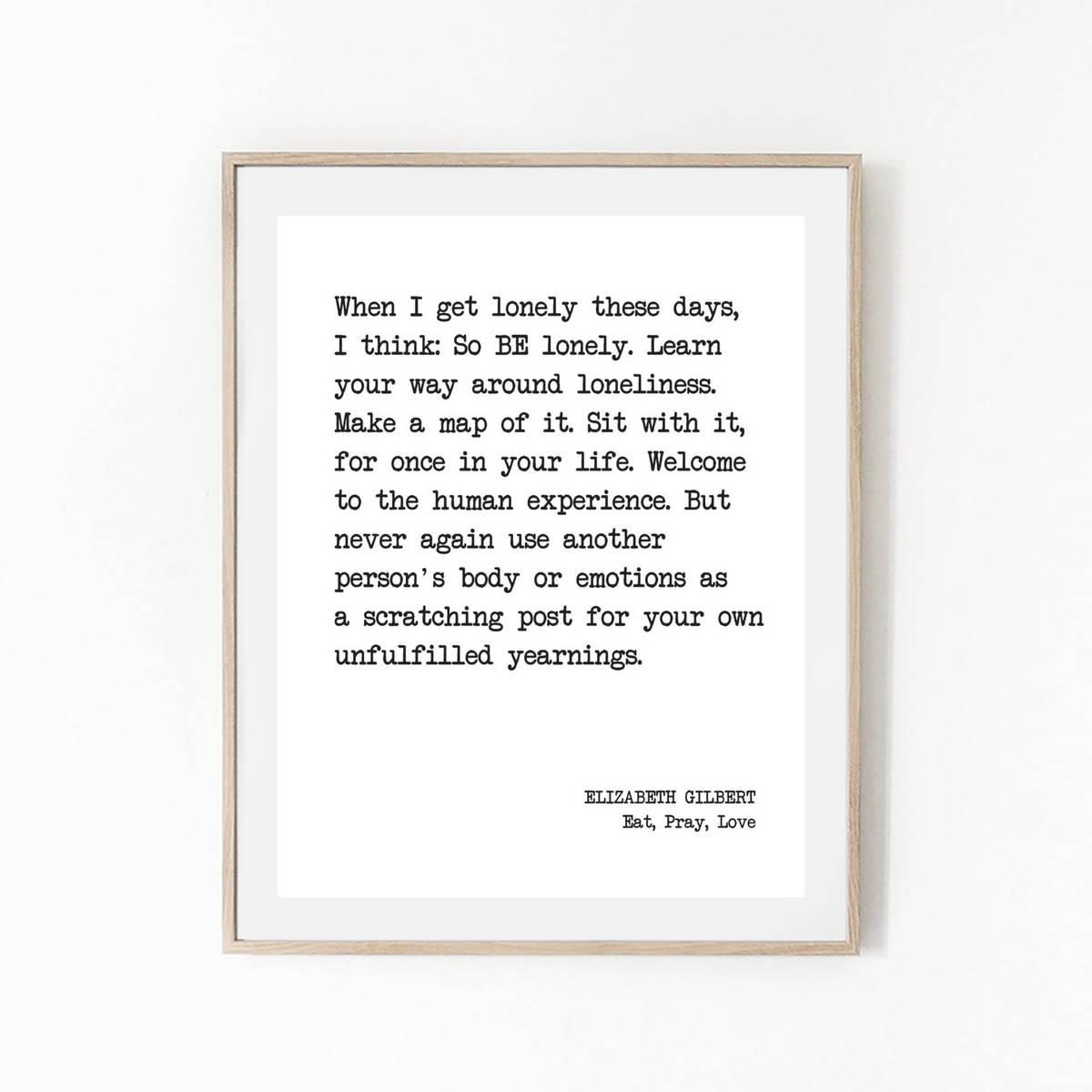 Eat Pray Love Quotes Printable Quote Elizabeth Gilbert Eat Pray Love Literature | Etsy