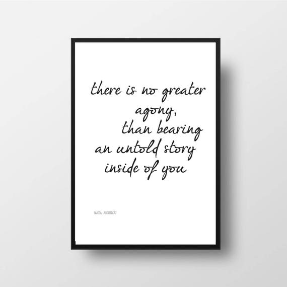 Printable Quote Maya Angelou Poem No Greater Etsy