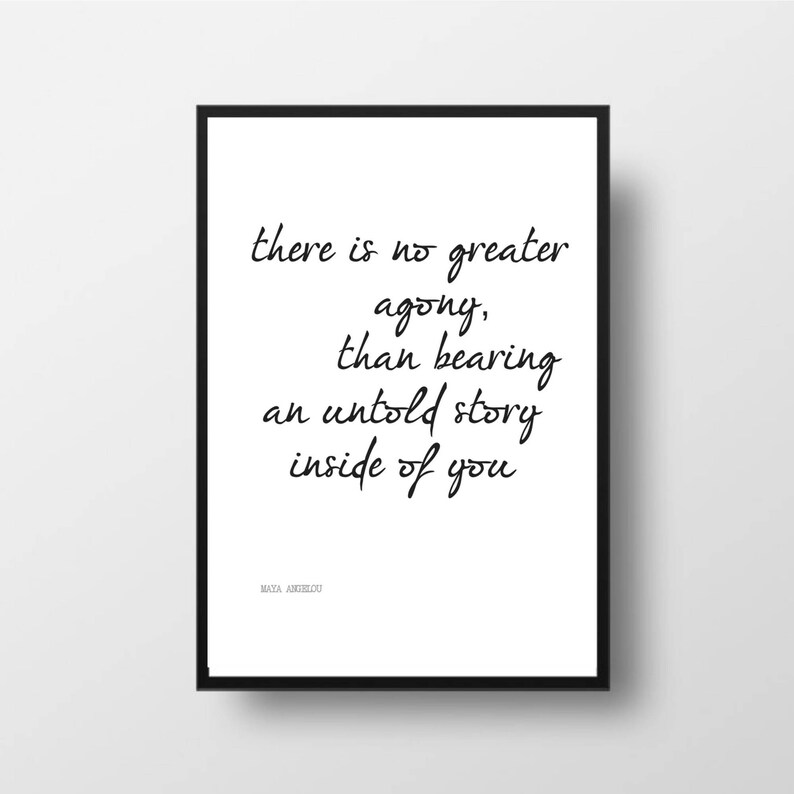 Printable Quote MAYA ANGELOU Poem No Greater | Etsy